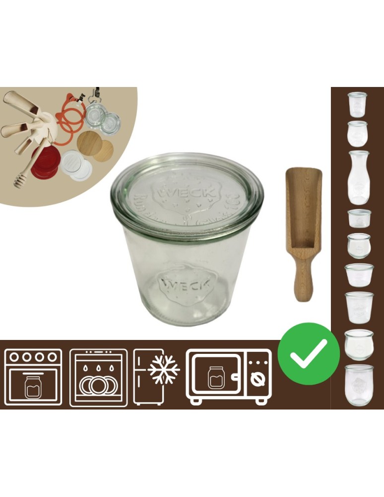 Słoiki i butelki - Słoiki WECK / szklane wieko, miarka słoik 580ml MOLD - produkt MODO24.PL 1