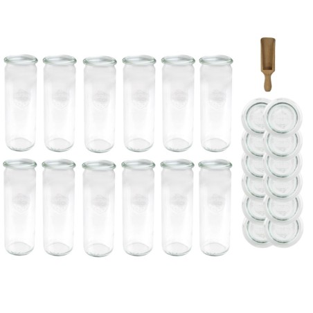 Słoiki WECK 12szt/ szklane wieko, miarka słoik 600ml CYLINDER