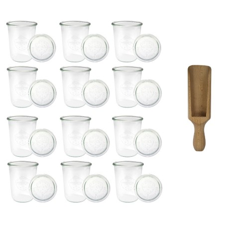 Słoiki WECK 12szt/ szklane wieko, miarka słoik 850ml MOLD