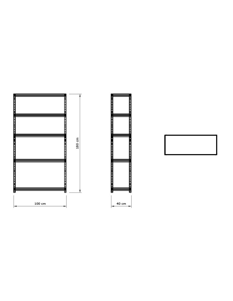 Elara - Regał metalowy ELARA 180x100x40 5p Ocynk - product MODO24.PL 20