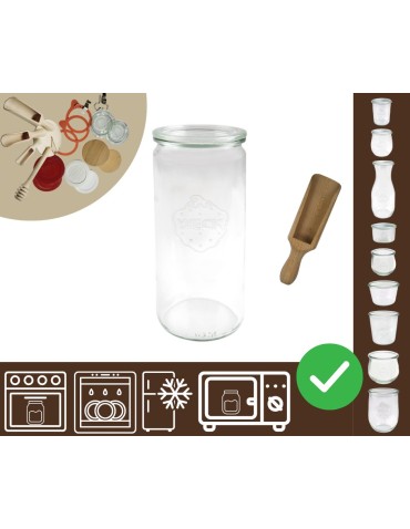 Słoiki WECK / szklane wieko, miarka słoik 1040ml 1l CYLINDER