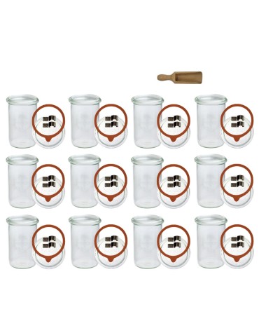 Słoiki i butelki - Słoiki WECK 12szt/ szklane wieko, miarka słoik 1050ml 1l MOLD - product 3