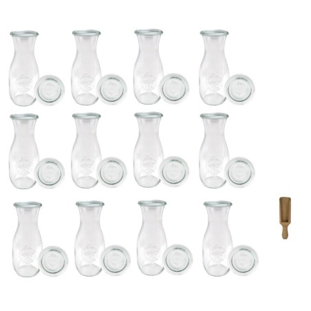 Słoiki WECK 12szt/ szklane wieko, miarka KARAFKA 1l 1062ml BUTELKA