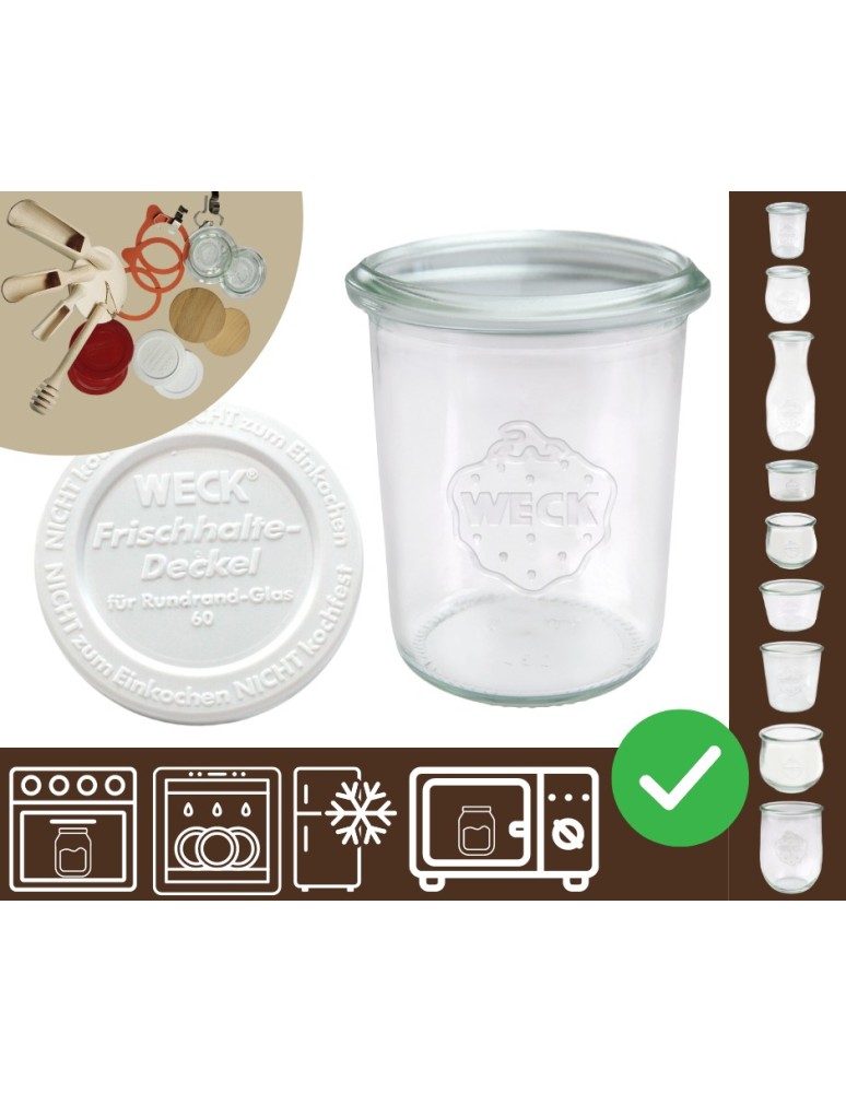 Słoiki i butelki - Słoiki WECK / plastikowe wieko słoik 160ml MOLD - produkt MODO24.PL 1