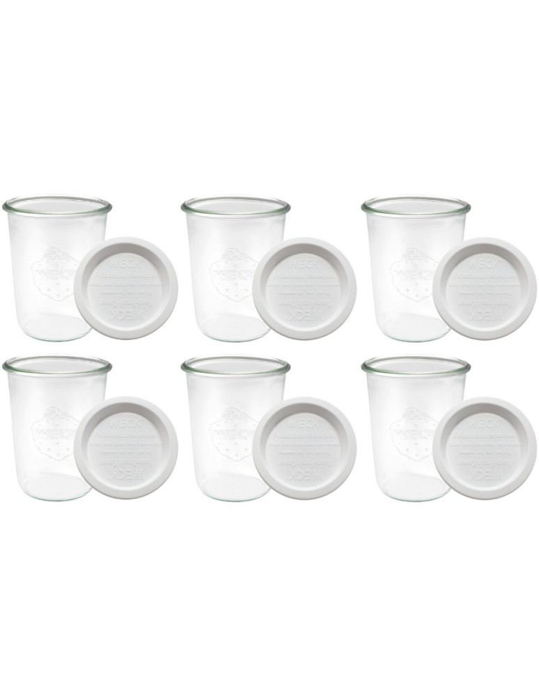Słoiki i butelki - Słoiki WECK 6szt/ plastikowe wieko słoik 850ml MOLD - product MODO24.PL 3