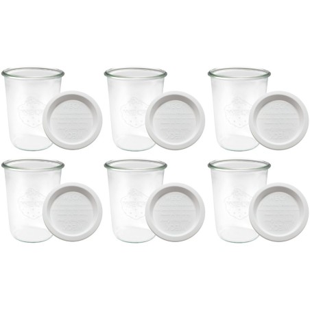 Słoiki WECK 6szt/ plastikowe wieko słoik 850ml MOLD