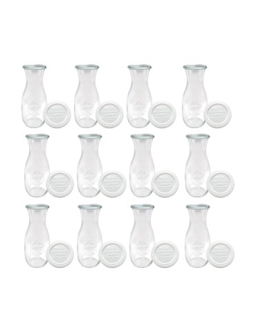 Słoiki i butelki - Słoiki WECK 12szt/ plastikowe wieko KARAFKA 1l 1062ml BUTELKA - product 3