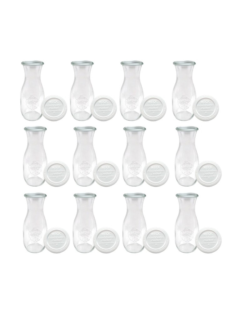 Słoiki i butelki - Słoiki WECK 12szt/ plastikowe wieko KARAFKA 1l 1062ml BUTELKA - product MODO24.PL 3