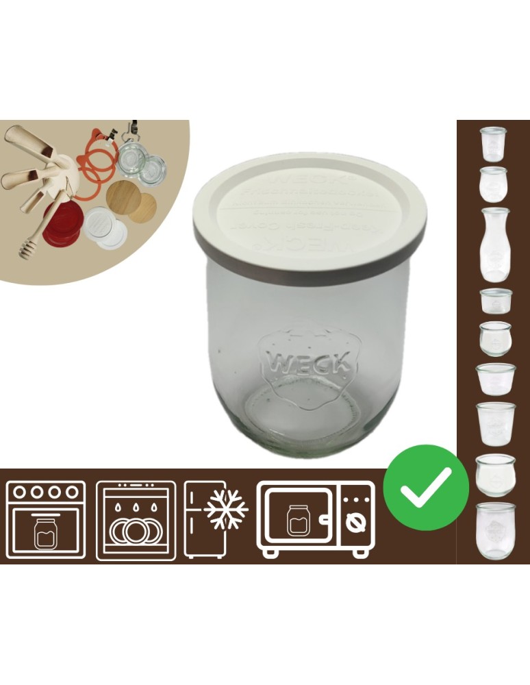 Słoiki i butelki - Słoiki WECK / plastikowe wieko słoik 1l 1062ml TULIP - produkt MODO24.PL 1