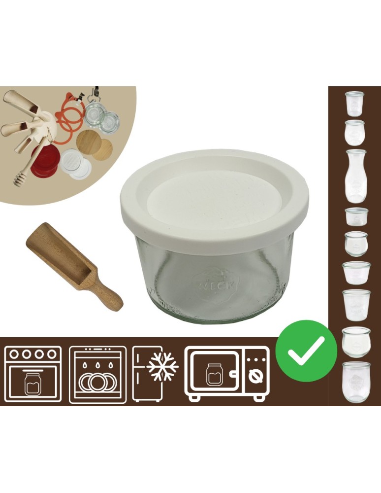 Słoiki i butelki - Słoiki WECK / plastikowe wieko, miarka słoik 200ml MOLD - produkt MODO24.PL 1