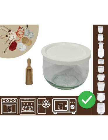 Słoiki WECK / plastikowe wieko, miarka słoik 370ml TULIP