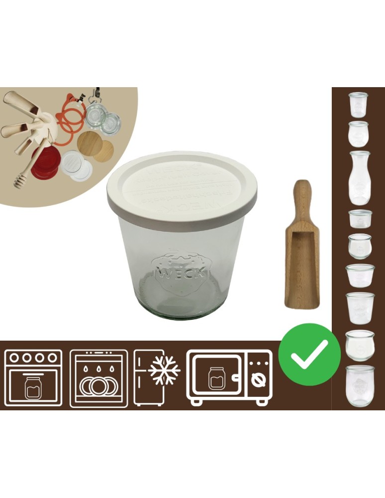 Słoiki i Dodatki - Słoiki WECK / plastikowe wieko, miarka słoik 580ml MOLD - product MODO24.PL 1