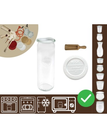 Słoiki WECK / plastikowe wieko, miarka słoik 600ml CYLINDER