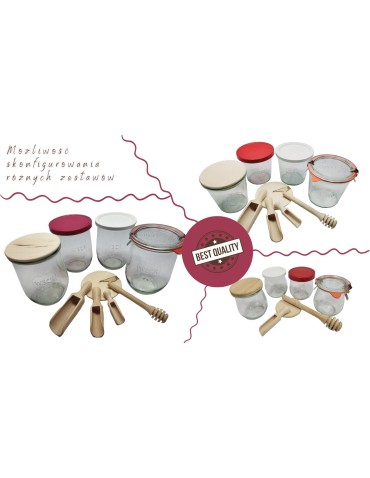 Słoiki i butelki - Słoiki WECK / plastikowe wieko, miarka słoik 600ml CYLINDER - product 8