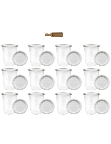 Słoiki i Dodatki - Słoiki WECK 12szt/ plastikowe wieko, miarka słoik 850ml MOLD - product 3