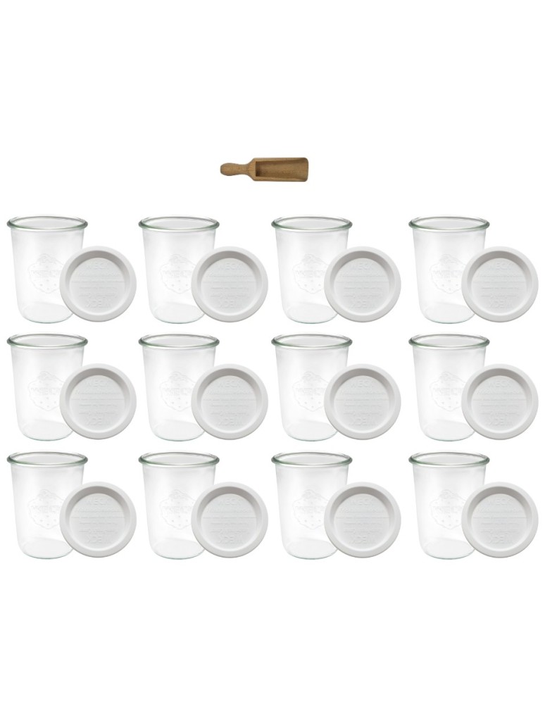 Słoiki i Dodatki - Słoiki WECK 12szt/ plastikowe wieko, miarka słoik 850ml MOLD - product MODO24.PL 3