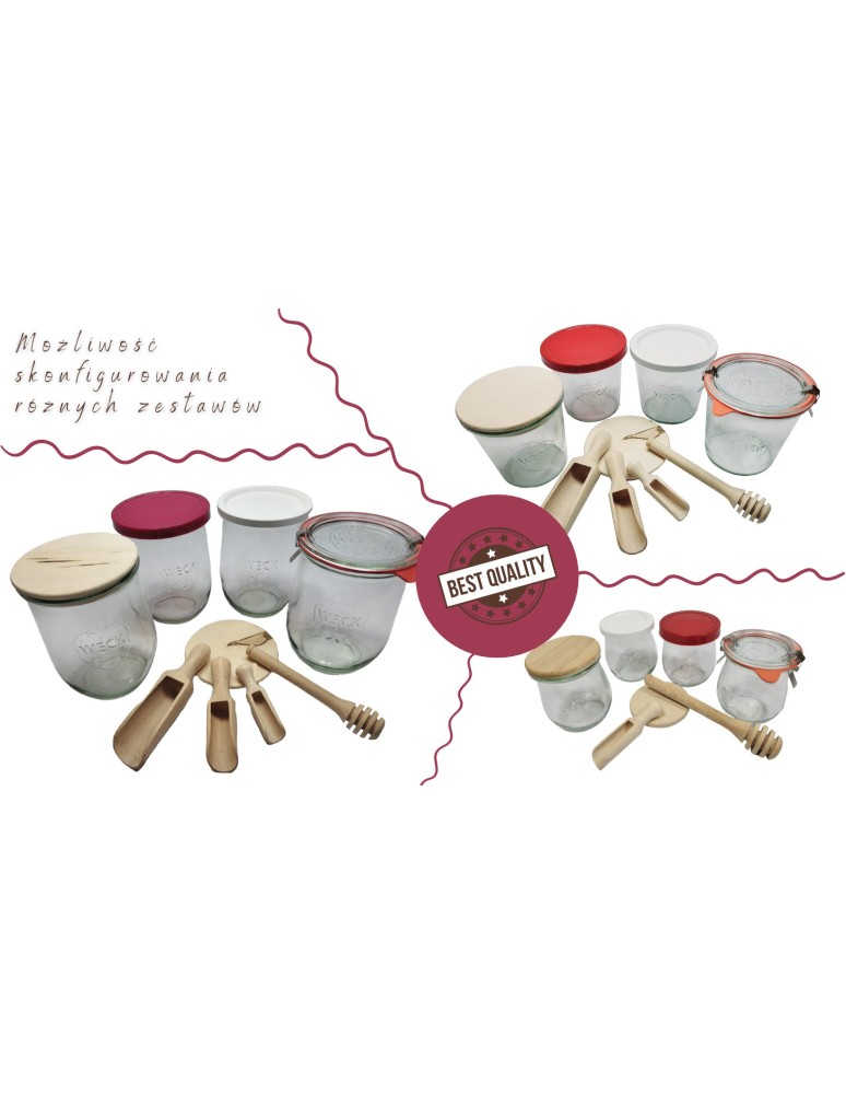 Słoiki i butelki - Słoiki WECK / plastikowe wieko, miarka słoik 850ml MOLD - product MODO24.PL 8