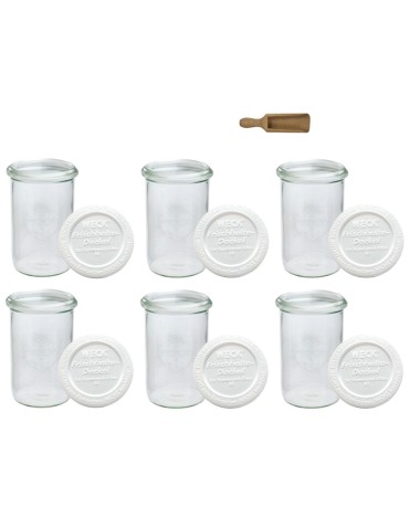 Słoiki i butelki - Słoiki WECK 6szt/ plastikowe wieko, miarka słoik 1050ml 1l MOLD - product 3