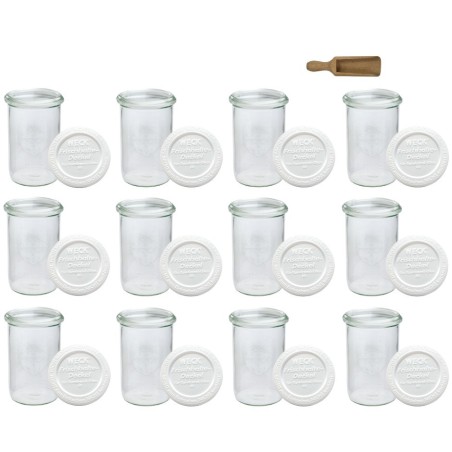 Słoiki WECK 12szt/ plastikowe wieko, miarka słoik 1050ml 1l MOLD