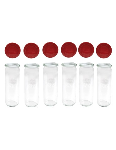 Słoiki i butelki - Słoiki WECK 6szt/ silikonowe wieko słoik 600ml CYLINDER - product 3