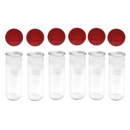 Słoiki WECK 6szt/ silikonowe wieko słoik 600ml CYLINDER