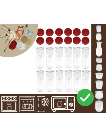 Słoiki WECK 12szt/ silikonowe wieko słoik 600ml CYLINDER