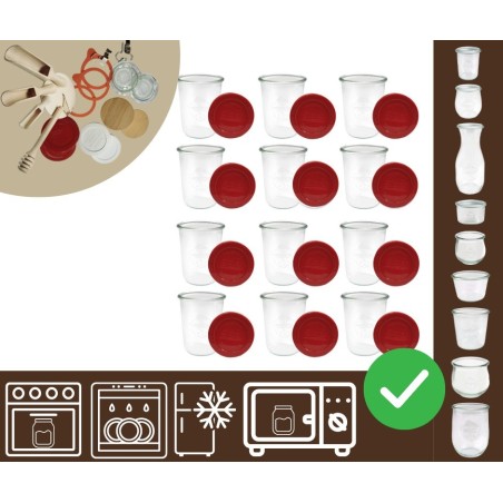 Słoiki WECK 12szt/ silikonowe wieko słoik 850ml MOLD