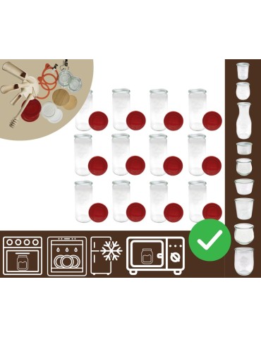 Słoiki WECK 12szt/ silikonowe wieko słoik 1040ml 1l CYLINDER