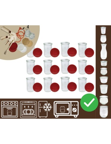 Słoiki WECK 12szt/ silikonowe wieko słoik 1050ml 1l MOLD