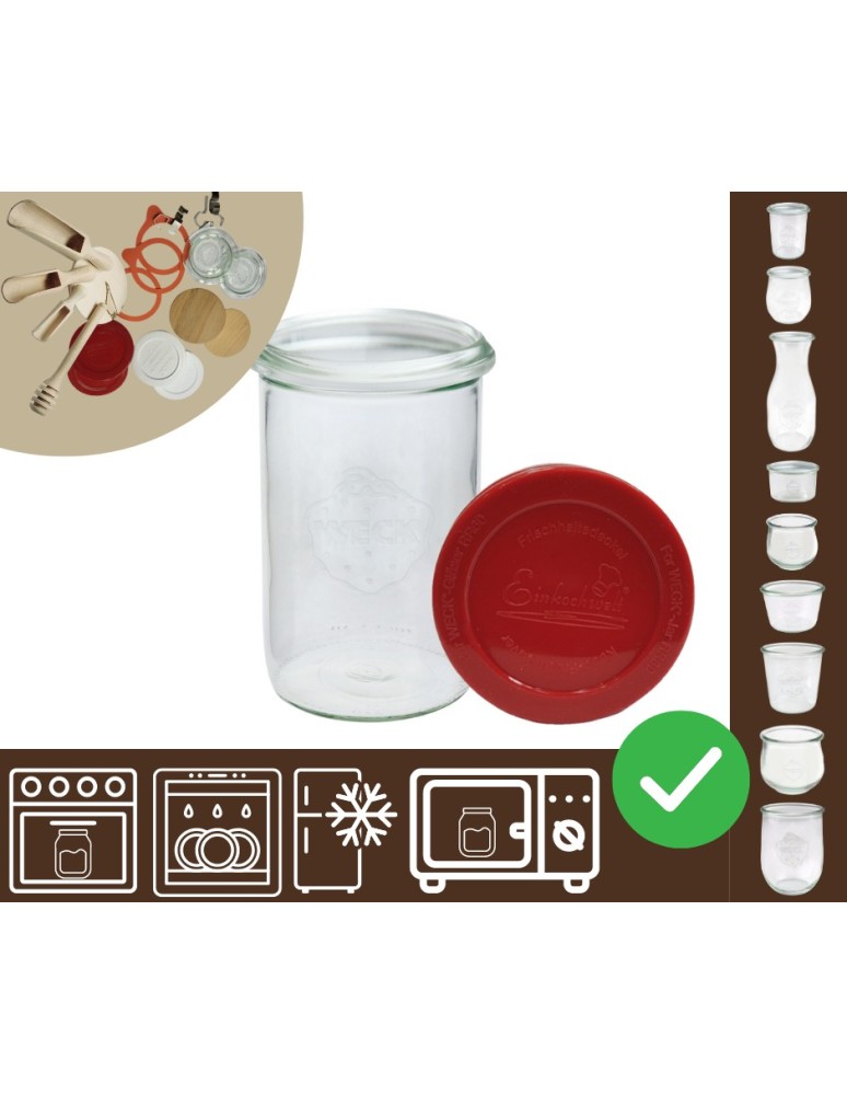 Słoiki i butelki - Słoiki WECK / silikonowe wieko słoik 1050ml 1l MOLD - produkt MODO24.PL 1