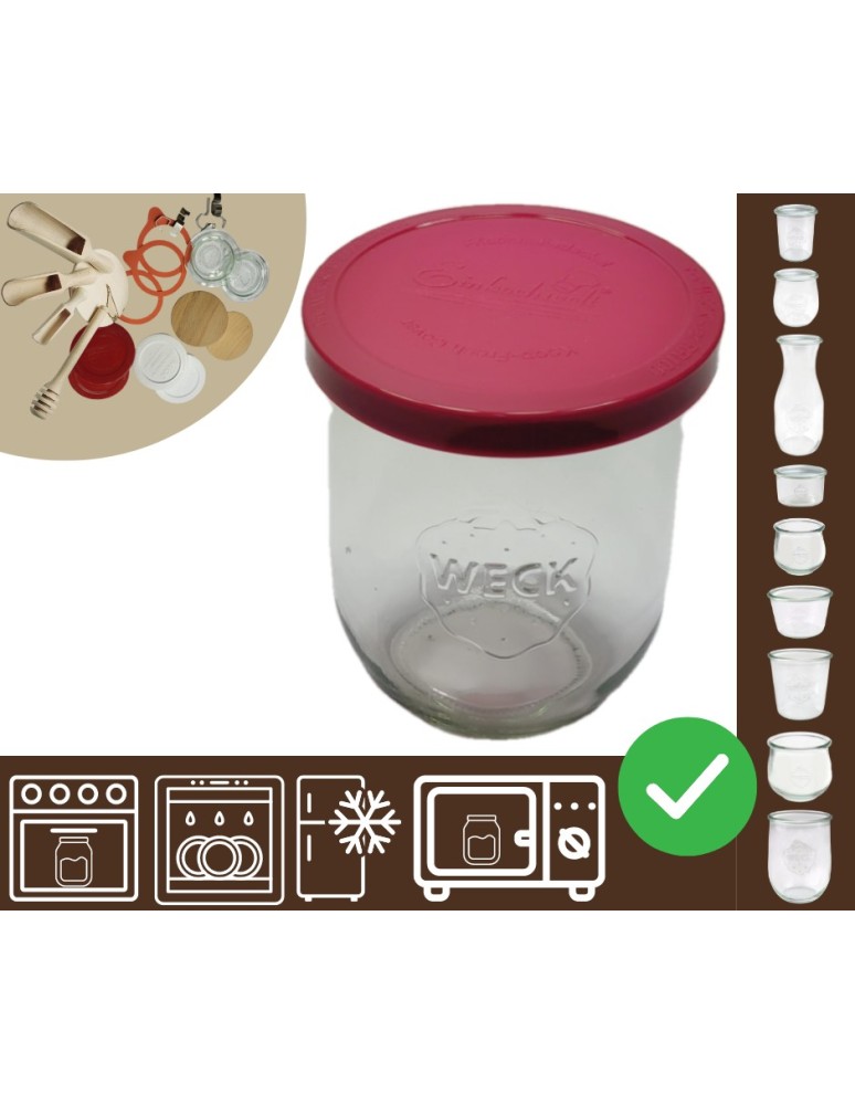 Słoiki i butelki - Słoiki WECK / silikonowe wieko słoik 1l 1062ml TULIP - produkt MODO24.PL 1