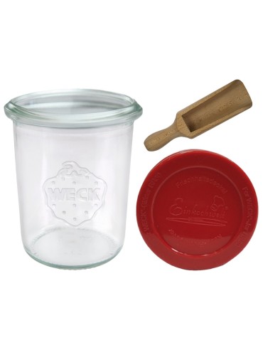 Słoiki i butelki - Słoiki WECK / silikonowe wieko, miarka słoik 160ml MOLD - produkt 3