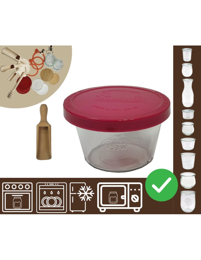 Słoiki i Dodatki - Słoiki WECK / silikonowe wieko, miarka słoik 370ml MOLD - product MODO24.PL 1