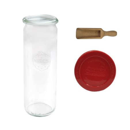 Słoiki WECK / silikonowe wieko, miarka słoik 600ml CYLINDER