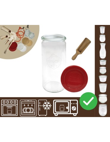 Słoiki WECK / silikonowe wieko, miarka słoik 1040ml 1l CYLINDER