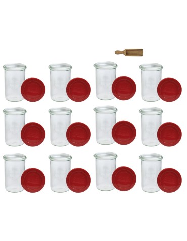 Słoiki i butelki - Słoiki WECK 12szt/ silikonowe wieko, miarka słoik 1050ml 1l MOLD - product 3