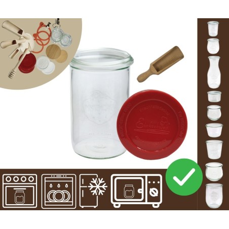 Słoiki WECK / silikonowe wieko, miarka słoik 1050ml 1l MOLD