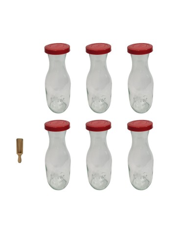 Słoiki i butelki - Słoiki WECK 6szt/ silikonowe wieko, miarka KARAFKA 1l 1062ml BUTELKA - product 3