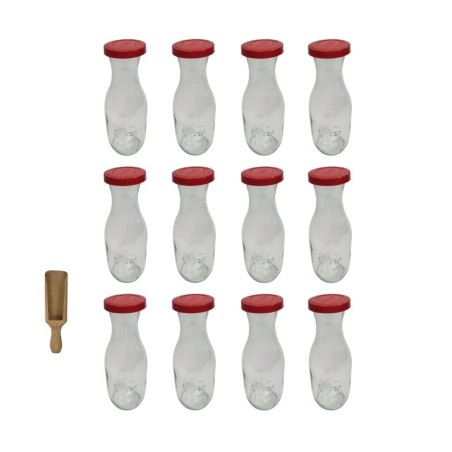 Słoiki WECK 12szt/ silikonowe wieko, miarka KARAFKA 1l 1062ml BUTELKA