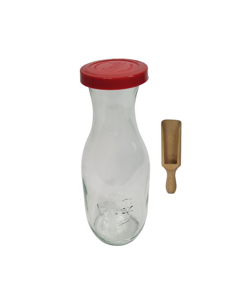 Słoiki i butelki - Słoiki WECK / silikonowe wieko, miarka KARAFKA 1l 1062ml BUTELKA - product MODO24.PL 3