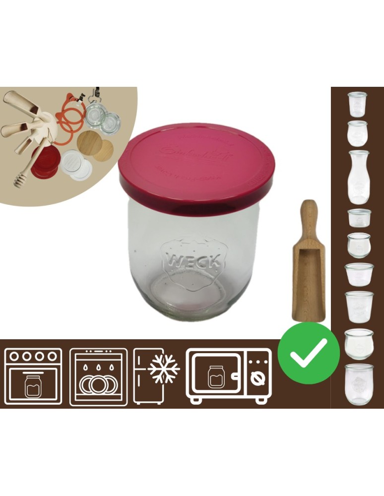 Słoiki i Dodatki - Słoiki WECK / silikonowe wieko, miarka słoik 1l 1062ml TULIP - product MODO24.PL 1