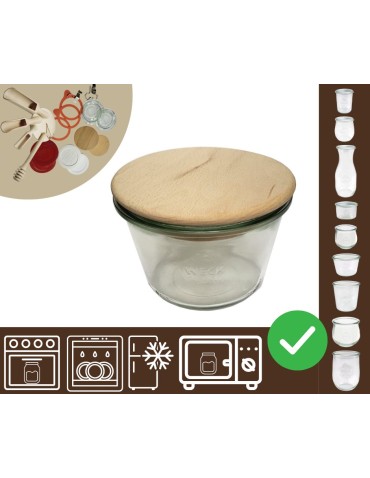 Słoiki WECK / drewniane wieko słoik 370ml MOLD