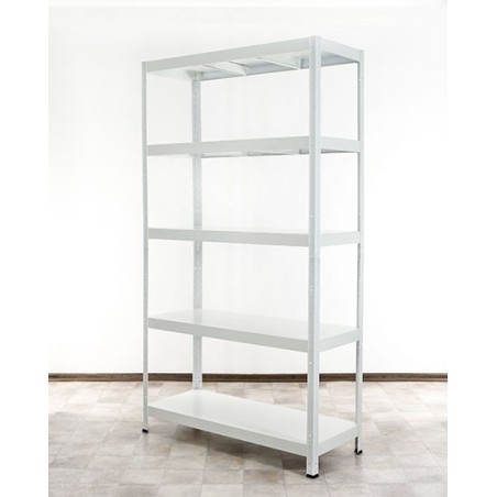 Regał metalowy ELARA 180x100x40 5p biała