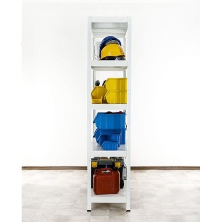 Regał metalowy ELARA 180x100x40 5p biała