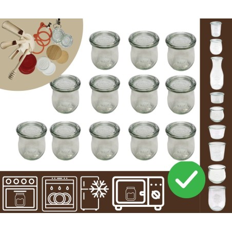 Słoiki WECK 12szt/ szklane wieko słoik 220ml TULIP