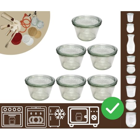 Słoiki WECK 6szt/ szklane wieko słoik 370ml MOLD