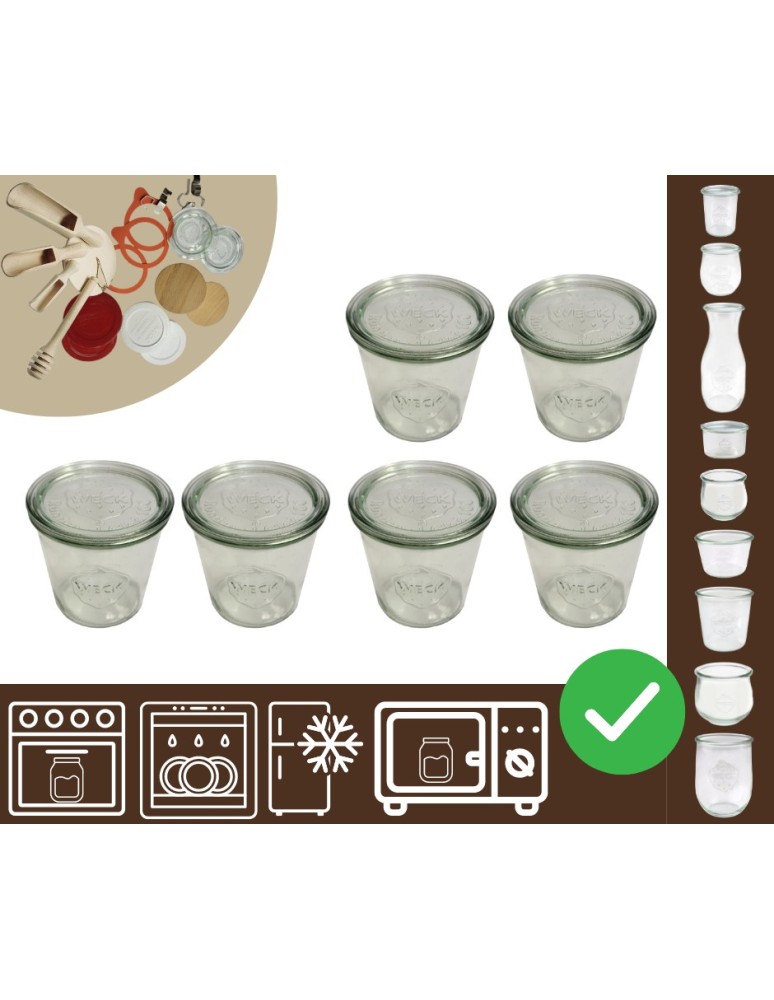 Słoiki i Dodatki - Słoiki WECK 6szt/ szklane wieko słoik 580ml MOLD - product MODO24.PL 11