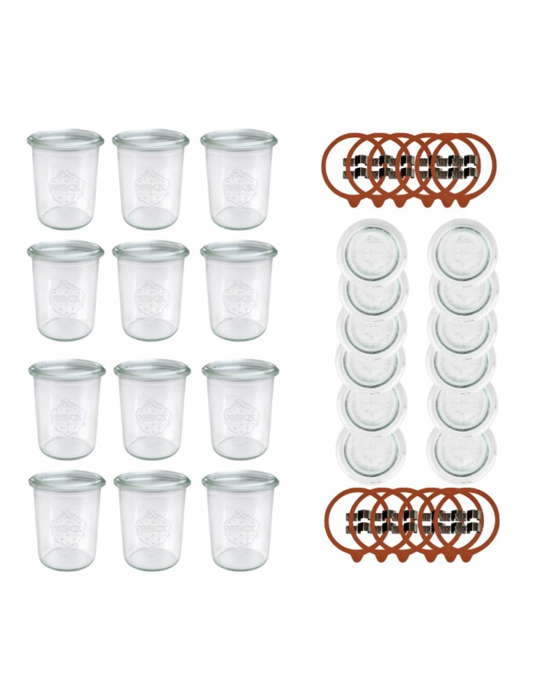 Słoiki i butelki - Słoiki WECK x12 / szkl. wieko,gumka, bl słoik 160ml MOLD - produkt MODO24.PL 13
