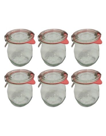 Słoiki i butelki - Słoiki WECK 6szt/ szkl. wieko,gumka, bl słoik 220ml TULIP - produkt 13