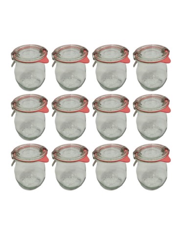 Słoiki i butelki - Słoiki WECK 12szt/ szkl. wieko,gumka, bl słoik 220ml TULIP - produkt 13